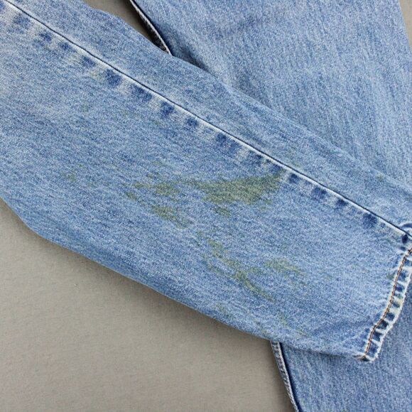Levis 505 Regular Fit Jeans Mens 34x30 Light Wash Straight Leg - Picture 12 of 12
